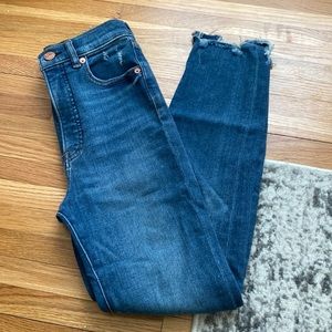 Slim ankle super high rise jeans